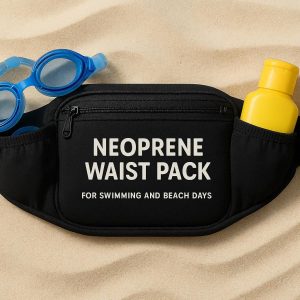 Neoprene Waist Pack with Stretch Pockets for Swimming and Beach Days