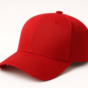 Classic Solid Color Baseball Cap with Structured Front Panel and Curved Brim