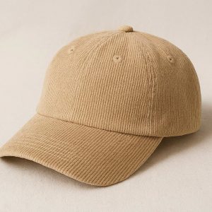 Corduroy Solid Color Dad Hat with Unstructured Low Profile Design