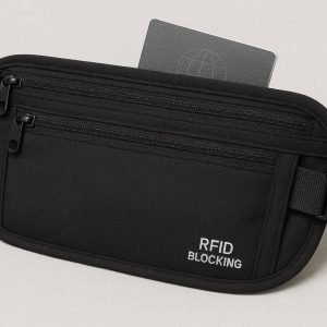 Anti Theft Travel Waist Pack with RFID Blocking and Hidden Back Pocket