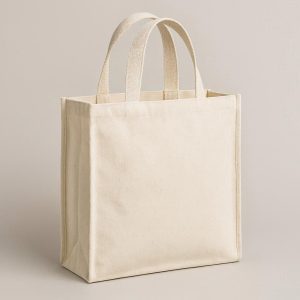Organic Cotton Canvas Tote Bag with Side Gussets for Expanded Capacity
